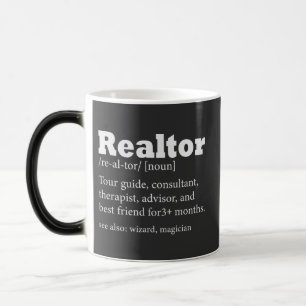Citaat van de Realtor Funny Quote van de Real Esta Magische Mok