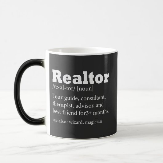 Citaat van de Realtor Funny Quote van de Real Esta Magische Mok (Links)