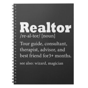 Citaat van de Realtor Funny Quote van de Real Esta Notitieboek