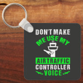 Citaat van de Steenkracht van de Luchtverkeersleid Sleutelhanger (Voorkant)