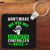 Citaat van de Steenkracht van de Luchtverkeersleid Sleutelhanger (Achterkant)