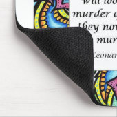 citaat van de vegetarische Leonardo Da Vinci Muismat (Hoek)