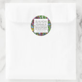 citaat van de vegetarische Leonardo Da Vinci Ronde Sticker (Tas)