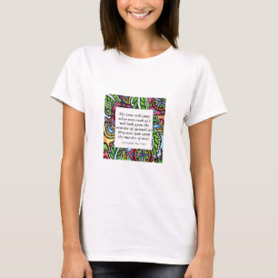 citaat van de vegetarische Leonardo Da Vinci T-shirt
