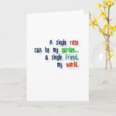 Citaat van de vriendschap - enig nam kan mijn kaart (Gele Bloem)