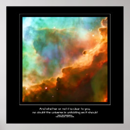 citaat van Desiderata - Regio van de Omega Nebula Poster