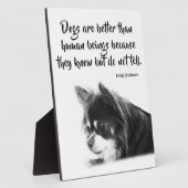  citaat van Dog en Emily Dickinson Fotoplaat (Zijkant)