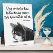  citaat van Dog en Emily Dickinson Fotoplaat (Zijkant)