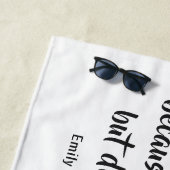  citaat van Dog en Emily Dickinson Strandlaken (In situ)