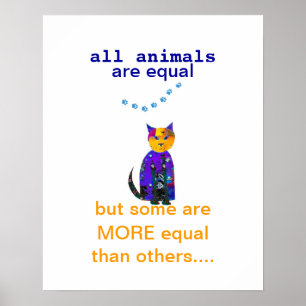 citaat van een schattig kattekattenposter met orig poster