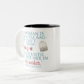 citaat van Eleanor Roosevelt Tweekleurige Koffiemok (Voorkant links)