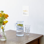 Citaat van FAMILY-minimalistisch wit goud Folie Afdrukken (Laag (Keuken))