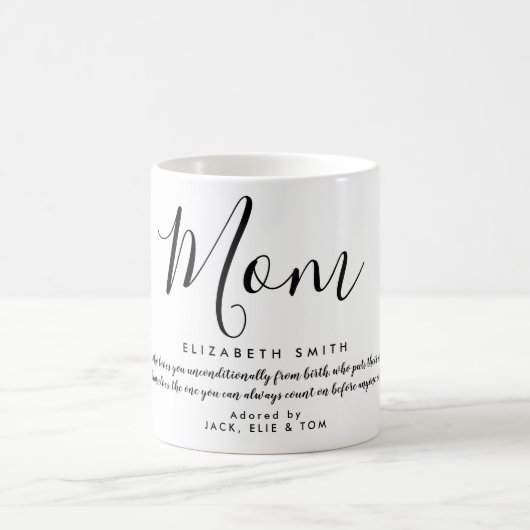 Citaat van Feminine Script Mam Koffiemok (Center)