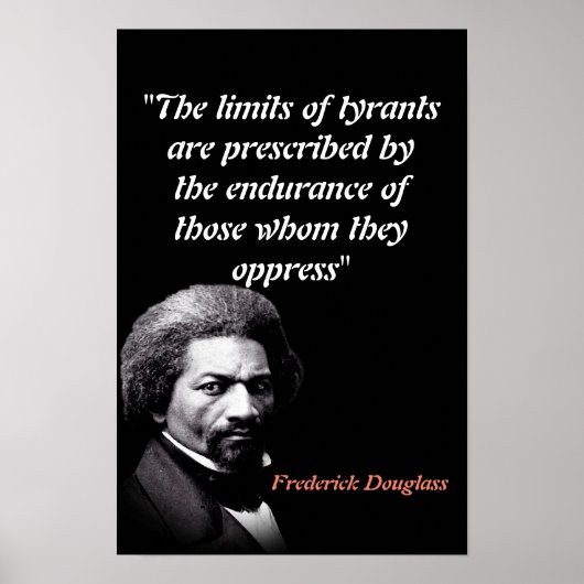 Citaat van Frederick Douglass over de grenzen van Poster (Voorkant)