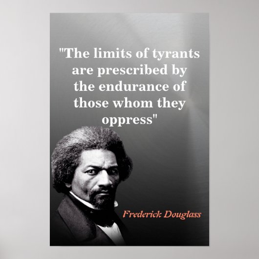 Citaat van Frederick Douglass over de grenzen van Poster (Voorkant)