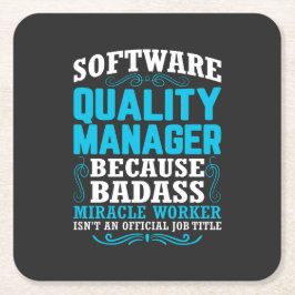 Citaat van Funny Software Quality Manager Kartonnen Onderzetters