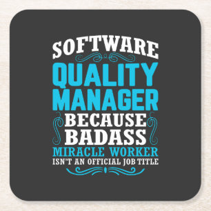 Citaat van Funny Software Quality Manager Kartonnen Onderzetters