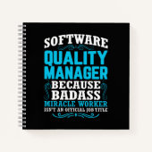 Citaat van Funny Software Quality Manager Notitieboek (Voorkant)