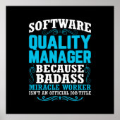 Citaat van Funny Software Quality Manager Poster (Voorkant)