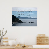 Citaat van Galileo: Je kunt een man niets leren Poster (Keuken)