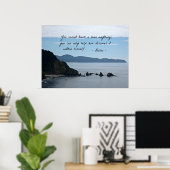 Citaat van Galileo: Je kunt een man niets leren Poster (Thuiskantoor)