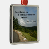 Citaat van Henry David Thoreau over begrip. Metalen Ornament (Rechts)