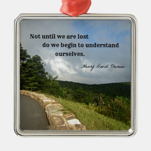 Citaat van Henry David Thoreau over begrip. Metalen Ornament (Voorkant)