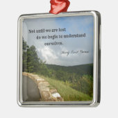 Citaat van Henry David Thoreau over begrip. Metalen Ornament (Links)