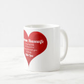 Citaat van huisvrouw Pride Typografie Koffiemok (Voorkant rechts)