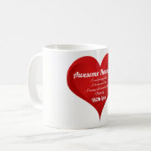 Citaat van huisvrouw Pride Typografie Koffiemok (Voorkant links)