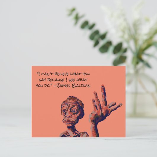 citaat van james baldwin briefkaart (Staand voorkant)