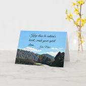 Citaat van John Muir: Blijf dicht bij het hart van Kaart (Gele Bloem)