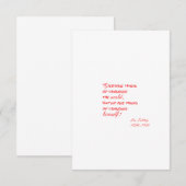 Citaat van Leo Tolstoj (Iedereen denkt...) RSVP Kaartje (Voorkant / Achterkant)