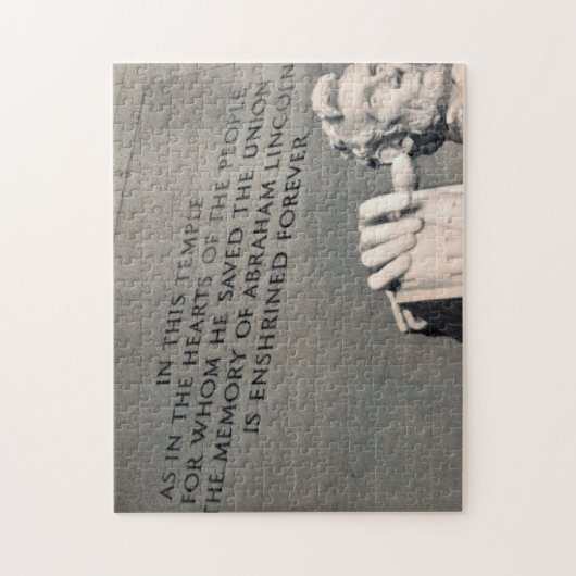 citaat van lincoln tempel legpuzzel (Verticaal)