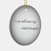 citaat van Michelangelo Keramisch Ornament (Rechts)