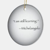 citaat van Michelangelo Keramisch Ornament (Links)