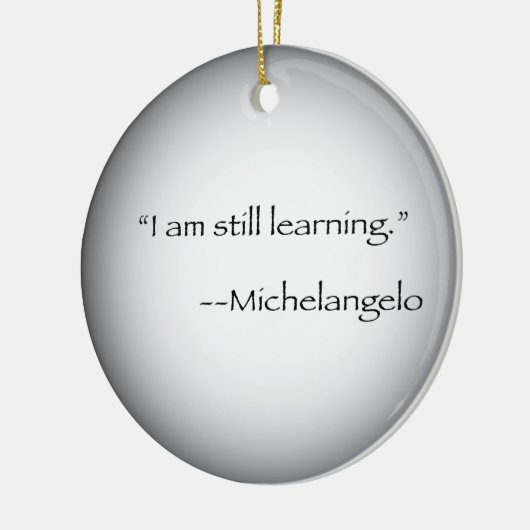 citaat van Michelangelo Keramisch Ornament (Links)