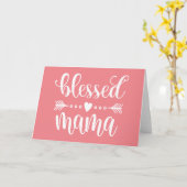 Citaat van Moederdag van Gezegelde mama| Wenskaart Kaart (Gele Bloem)