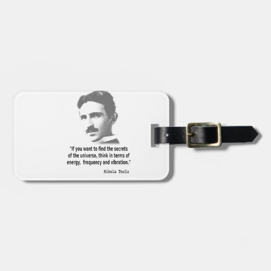 Citaat van Nikola Tesla Bagagelabel (Voorkant horizontaal)