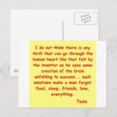 citaat van nikola tesla briefkaart (Voorkant / Achterkant)