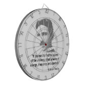 Citaat van Nikola Tesla Dartbord (Voorkant Links)