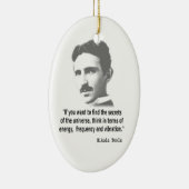 Citaat van Nikola Tesla Keramisch Ornament (Rechts)