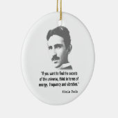 Citaat van Nikola Tesla Keramisch Ornament (Rechts)