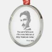 Citaat van Nikola Tesla Metalen Ornament (Links)