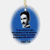 Citaat van Nikola Tesla T-Shirt Keramisch Ornament (Rechts)