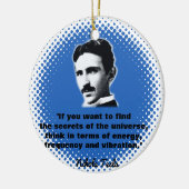 Citaat van Nikola Tesla T-Shirt Keramisch Ornament (Links)