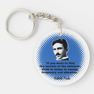 Citaat van Nikola Tesla T-Shirt Sleutelhanger