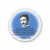 Citaat van Nikola Tesla T-Shirt Sticker (Voorkant)