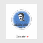 Citaat van Nikola Tesla T-Shirt Sticker (Vel)