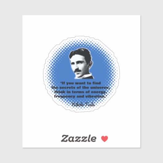 Citaat van Nikola Tesla T-Shirt Sticker (Vel)